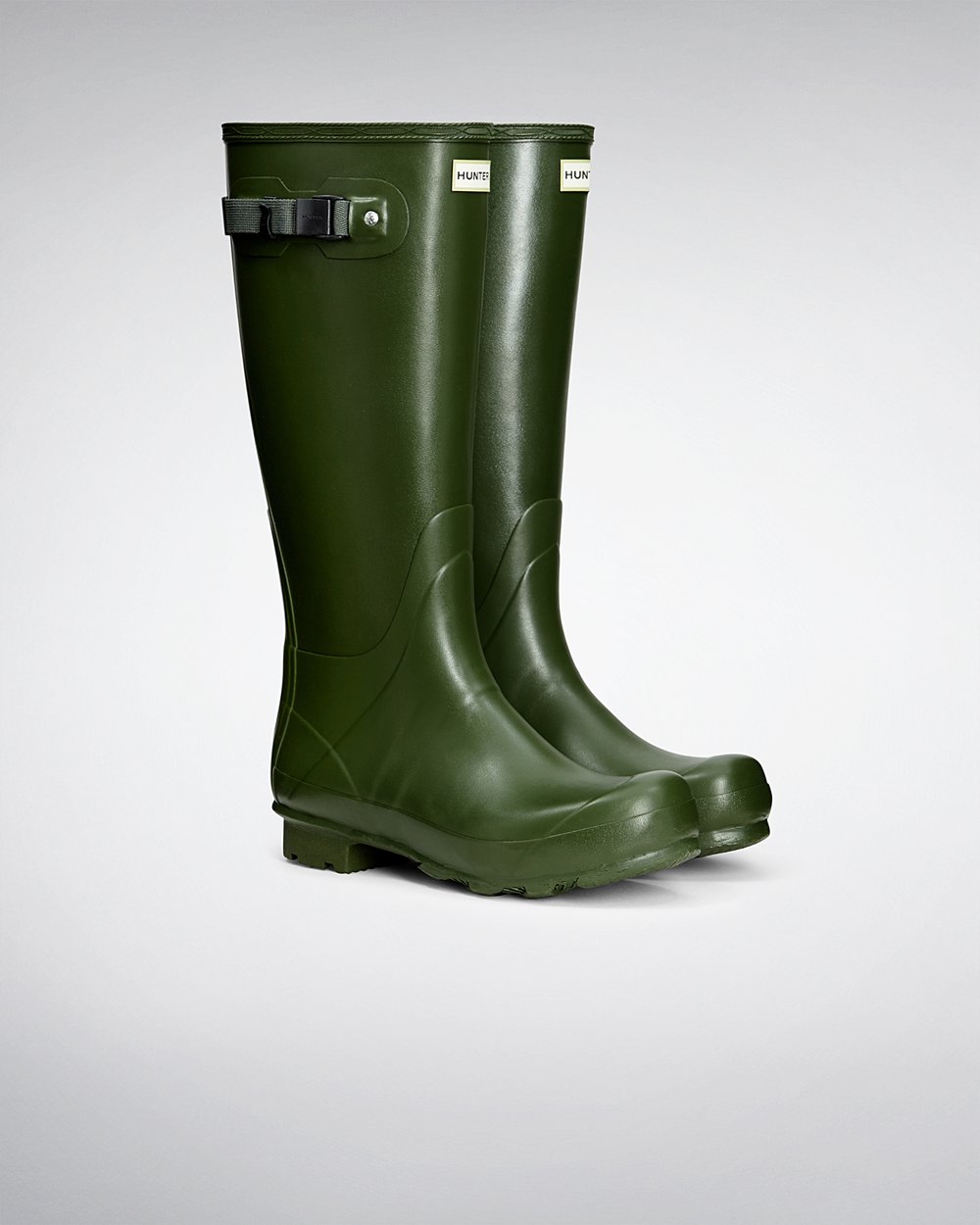 Bottes Hautes de Pluie Hunter Norris Field Homme Vert MGXELYK-75